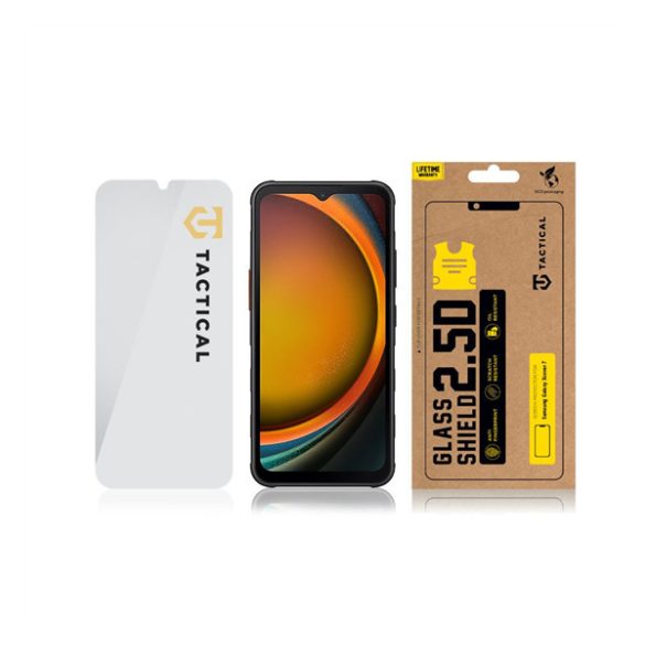 Samsung Galaxy Xcover 7 SM-G556B, Kijelzővédő fólia, ütésálló fólia (az íves részre NEM hajlik rá!), Tempered Glass (edzett üveg), Tactical Glass Shield 2.5D, Clear