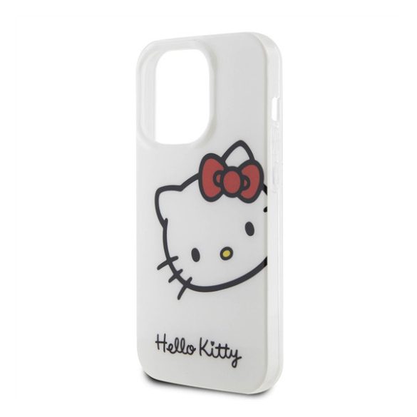 Hello Kitty IML Head Logo Apple Iphone 15 Pro hátlap tok, fehér