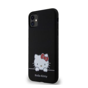 Hello Kitty Liquid Silicone Daydreaming Logo Apple Iphone 11 hátlap tok, fekete