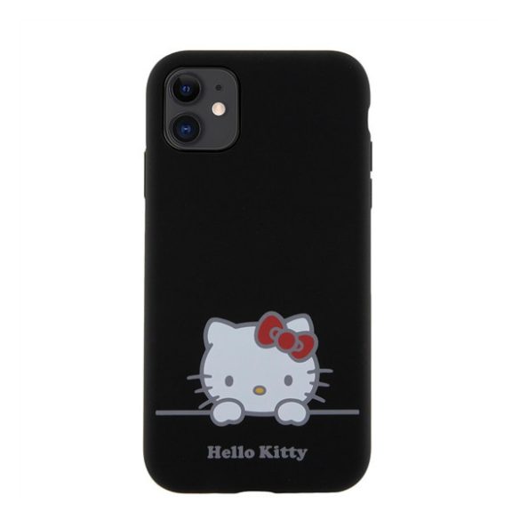 Hello Kitty Liquid Silicone Daydreaming Logo Apple Iphone 11 hátlap tok, fekete