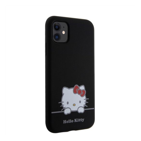 Hello Kitty Liquid Silicone Daydreaming Logo Apple Iphone 11 hátlap tok, fekete