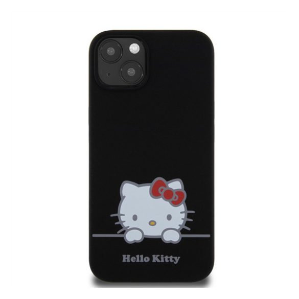 Hello Kitty Liquid Silicone Daydreaming Logo Apple Iphone 13 hátlap tok, fekete