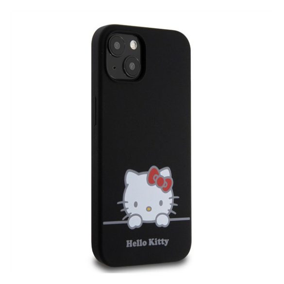 Hello Kitty Liquid Silicone Daydreaming Logo Apple Iphone 13 hátlap tok, fekete