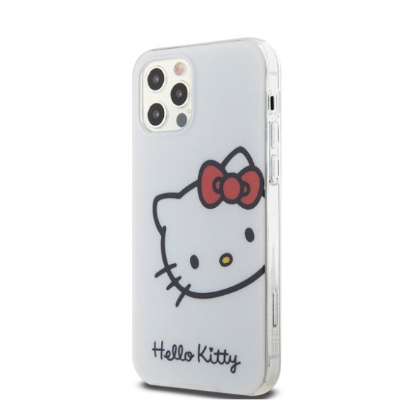 Hello Kitty IML Head Logo Apple Iphone 12/12 Pro hátlap tok, fehér