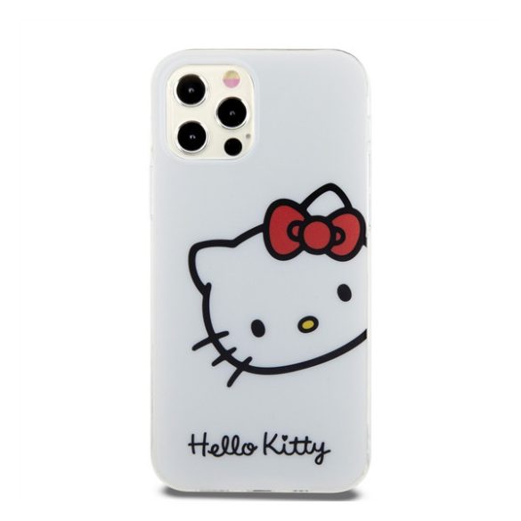 Hello Kitty IML Head Logo Apple Iphone 12/12 Pro hátlap tok, fehér