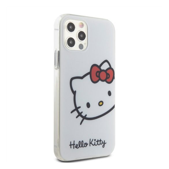 Hello Kitty IML Head Logo Apple Iphone 12/12 Pro hátlap tok, fehér