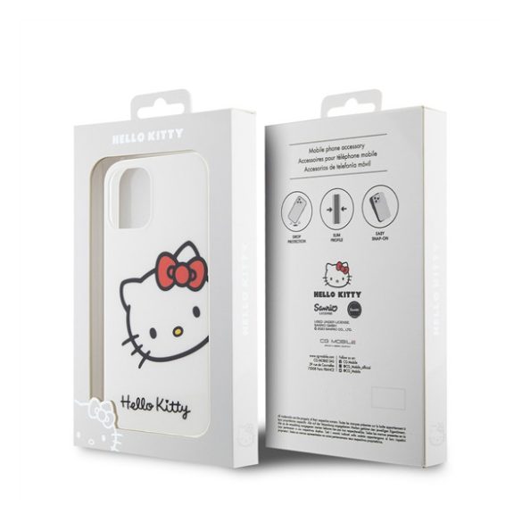 Hello Kitty IML Head Logo Apple Iphone 12/12 Pro hátlap tok, fehér