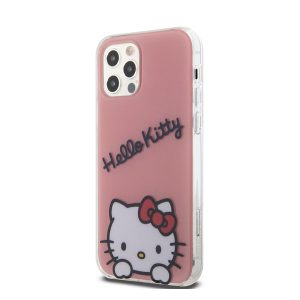 Hello Kitty IML Daydreaming Logo Apple Iphone 12/12 Pro hátlap tok, rózsaszín