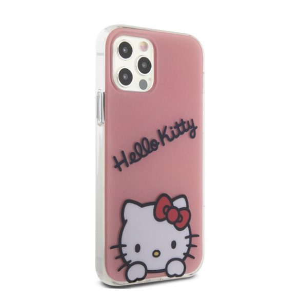 Hello Kitty IML Daydreaming Logo Apple Iphone 12/12 Pro hátlap tok, rózsaszín