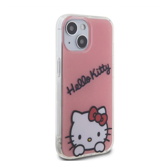 Hello Kitty IML Daydreaming Logo Apple Iphone 15 hátlap tok, rózsaszín