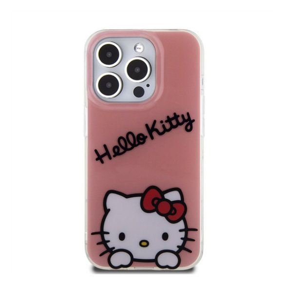 Hello Kitty IML Daydreaming Logo Apple Iphone 15 Pro hátlap tok, rózsaszín