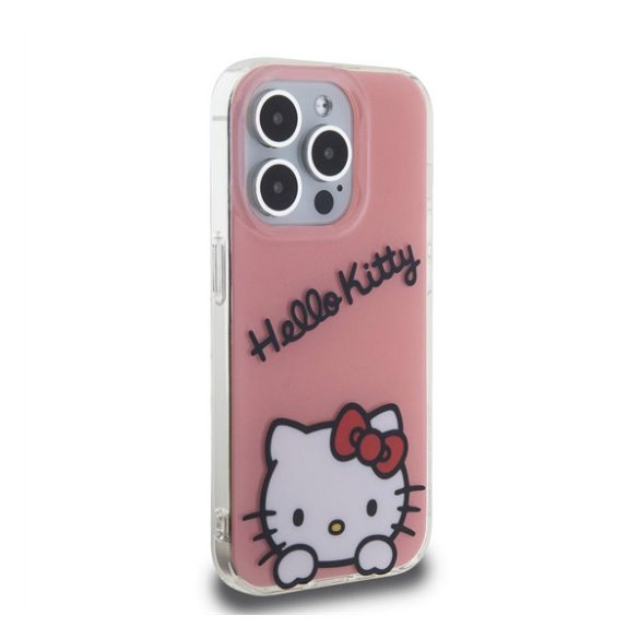 Hello Kitty IML Daydreaming Logo Apple Iphone 15 Pro hátlap tok, rózsaszín