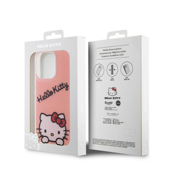 Hello Kitty IML Daydreaming Logo Apple Iphone 15 Pro hátlap tok, rózsaszín