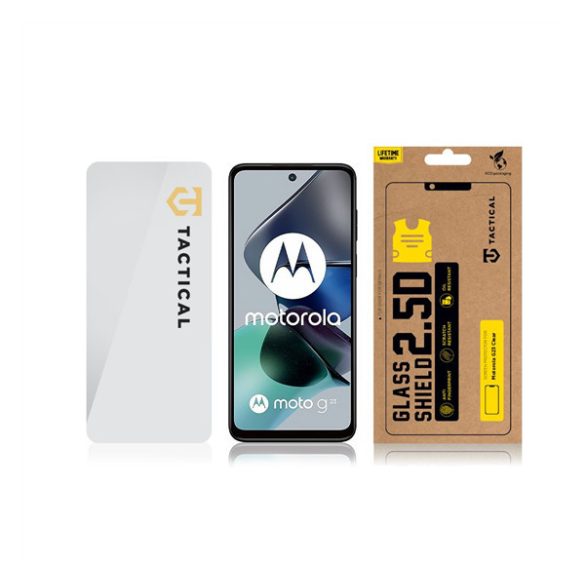 Motorola Moto G13 / G23 / G53, Kijelzővédő fólia, ütésálló fólia (az íves részre NEM hajlik rá!), Tempered Glass (edzett üveg), Tactical Glass Shield 2.5D, Clear