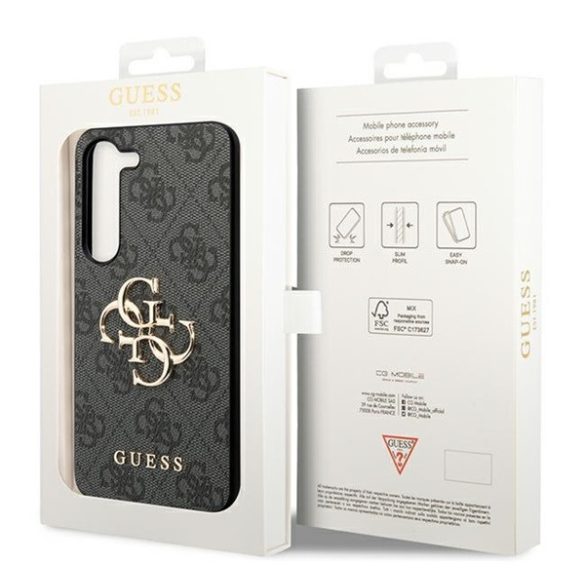 Guess 4G Big Metal Logo Samsung Galaxy A55 hátlap tok, fekete