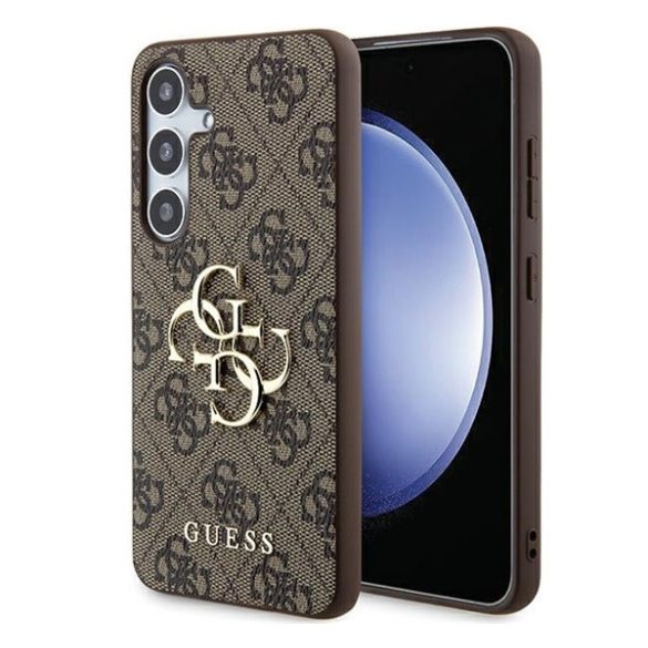 Guess 4G Big Metal Logo Samsung Galaxy A35 hátlap tok, barna