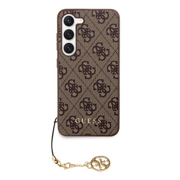 Guess 4G Charms Collection Samsung Galaxy A55 hátlap tok, barna