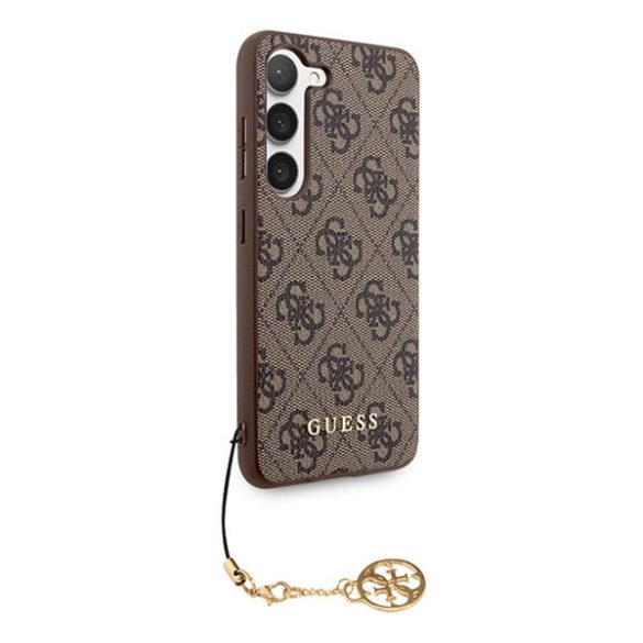 Guess 4G Charms Collection Samsung Galaxy A55 hátlap tok, barna