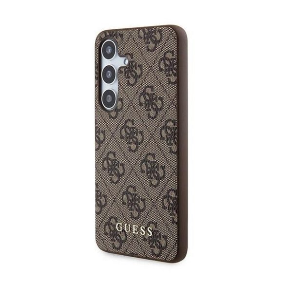 Guess 4G Metal Gold Logo Samsung Galaxy A35 hátlap tok, barna