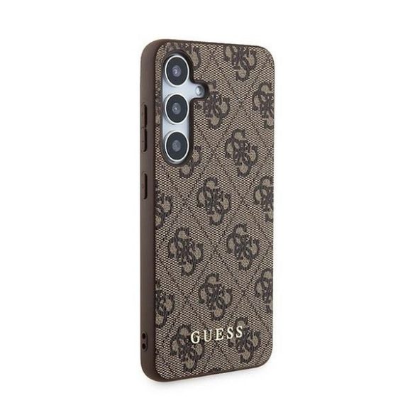 Guess 4G Metal Gold Logo Samsung Galaxy A35 hátlap tok, barna