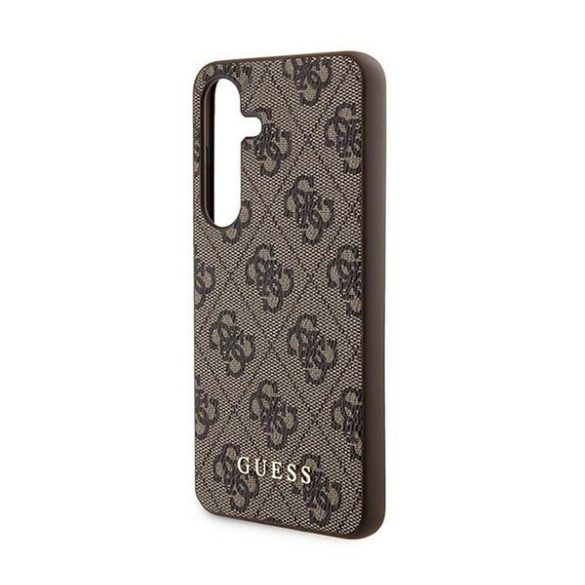 Guess 4G Metal Gold Logo Samsung Galaxy A35 hátlap tok, barna