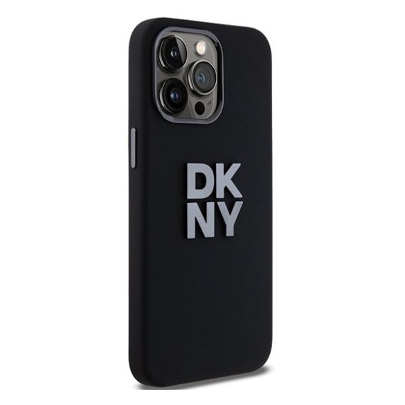 DKNY Liquid Silicone Metal Logo Apple iPhone 15 Pro hátlap tok, fekete