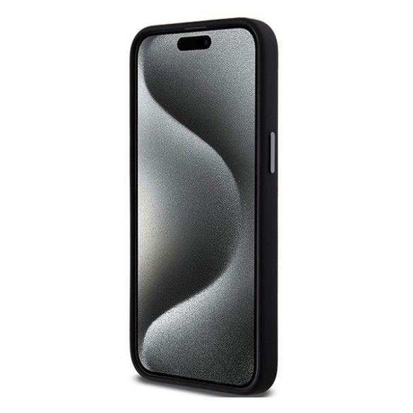 DKNY Liquid Silicone Metal Logo Apple iPhone 15 Pro hátlap tok, fekete