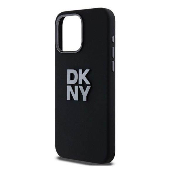 DKNY Liquid Silicone Metal Logo Apple iPhone 15 Pro hátlap tok, fekete