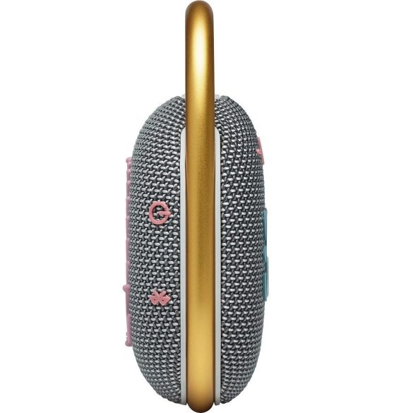 Bluetooth hordozható hangszóró, 5W, v5.1, felakasztható, vízálló, JBL Clip 4, szürke