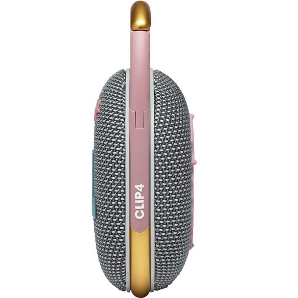 Bluetooth hordozható hangszóró, 5W, v5.1, felakasztható, vízálló, JBL Clip 4, szürke