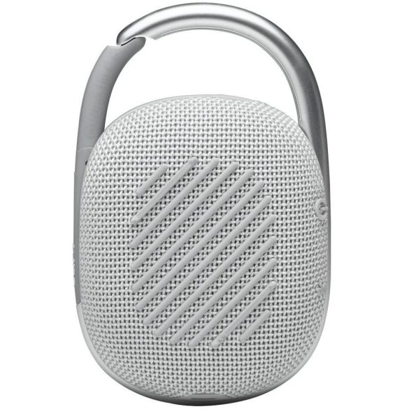 Bluetooth hordozható hangszóró, 5W, v5.1, felakasztható, vízálló, JBL Clip 4, fehér