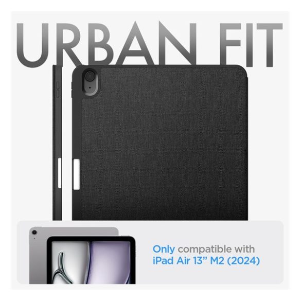 Apple iPad Air 13 (2024), mappa tok, Smart Case, Spigen Urban Fit, fekete