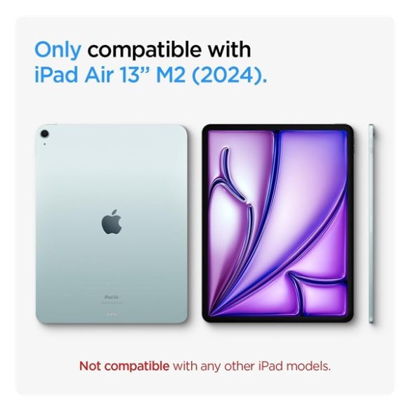 Apple iPad Air 13 (2024), Kijelzővédő fólia, Matt, Spigen Paper Touch Ez Fit, Clear Prémium