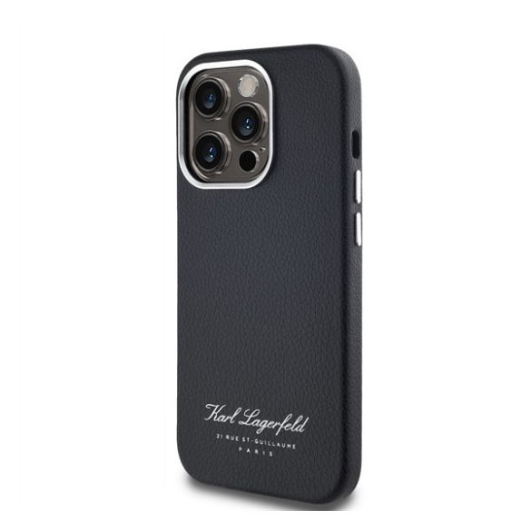 Karl Lagerfeld Grained PU Hotel RSG iPhone 13 Pro Max hátlap tok, fekete