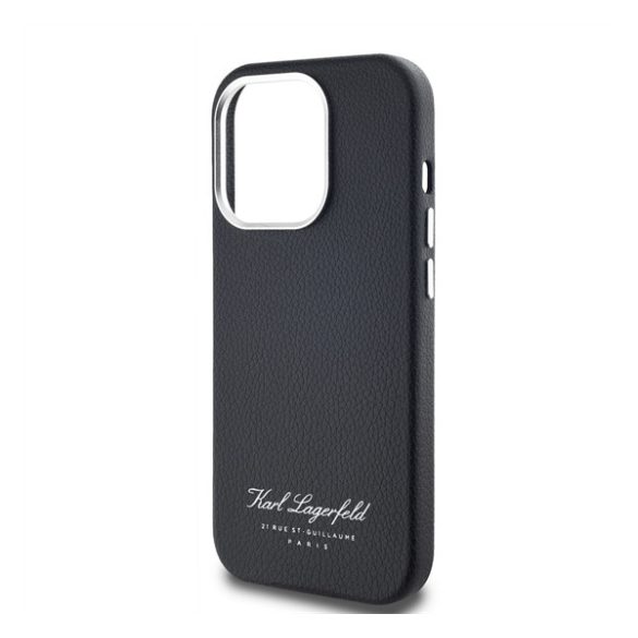 Karl Lagerfeld Grained PU Hotel RSG iPhone 13 Pro Max hátlap tok, fekete