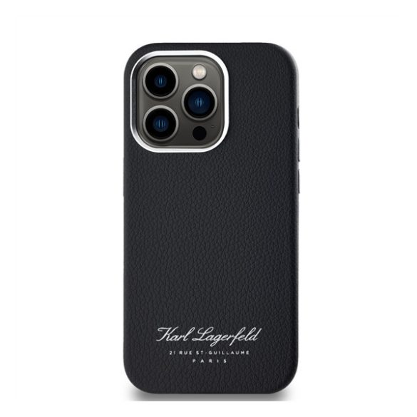 Karl Lagerfeld Grained PU Hotel RSG iPhone 14 Pro Max hátlap tok, fekete