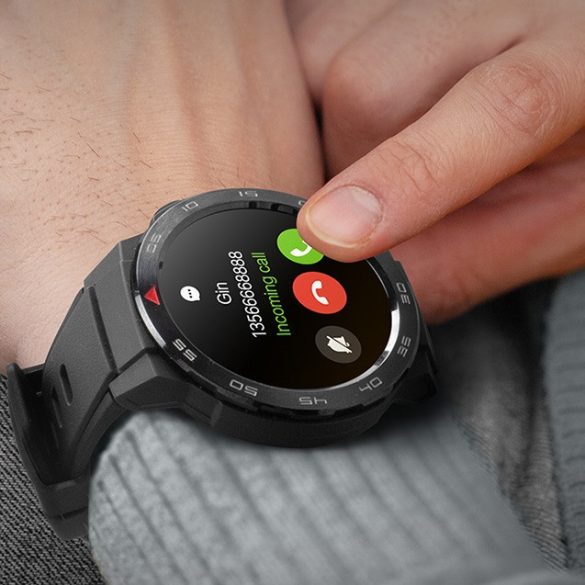 Bluetooth okosóra, szilikon szíj, fémház, v5.3, AMOLED kijelző, aktivitás és egészség mérő, vízálló, Mibro Watch GS Pro, fekete, gyári