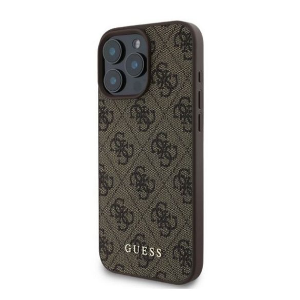 Guess 4G Classic Apple iPhone 16 Pro hátlap tok, barna