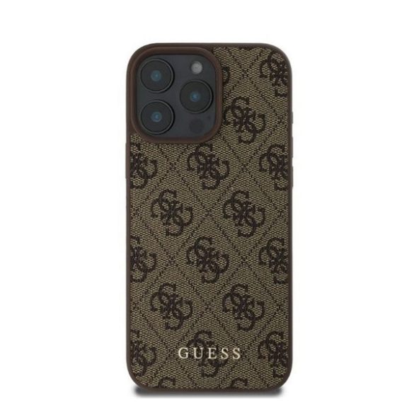 Guess 4G Classic Apple iPhone 16 Pro hátlap tok, barna