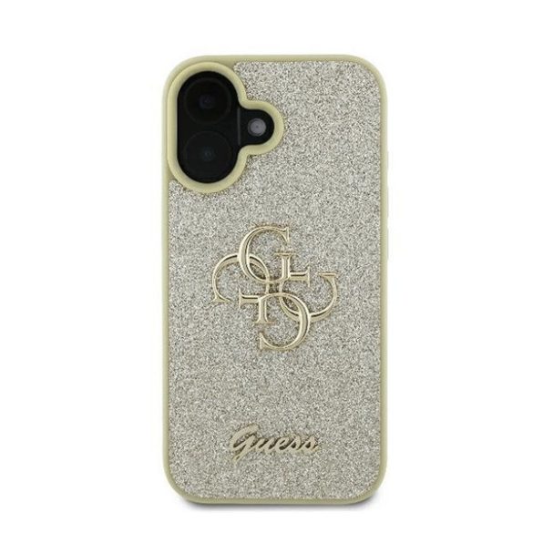 Guess Fixed Glitter Big 4G Apple iPhone 16 Plus hátlap tok, arany 