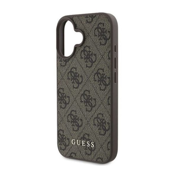 Guess 4G Classic Apple iPhone 16 hátlap tok, barna