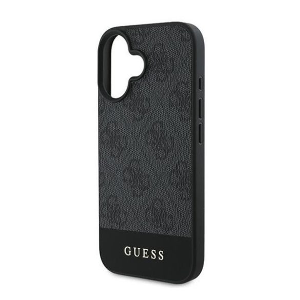 Guess 4G Bottom Stripe Apple iPhone 16 hátlap tok, szürke