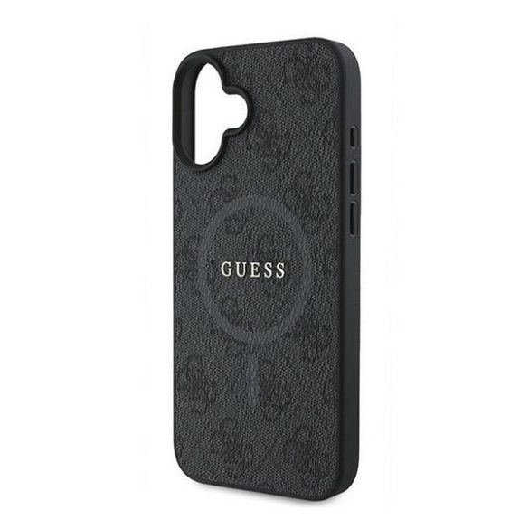 Guess 4G Ring Classic Logo Apple iPhone 16 Plus hátlap tok, fekete