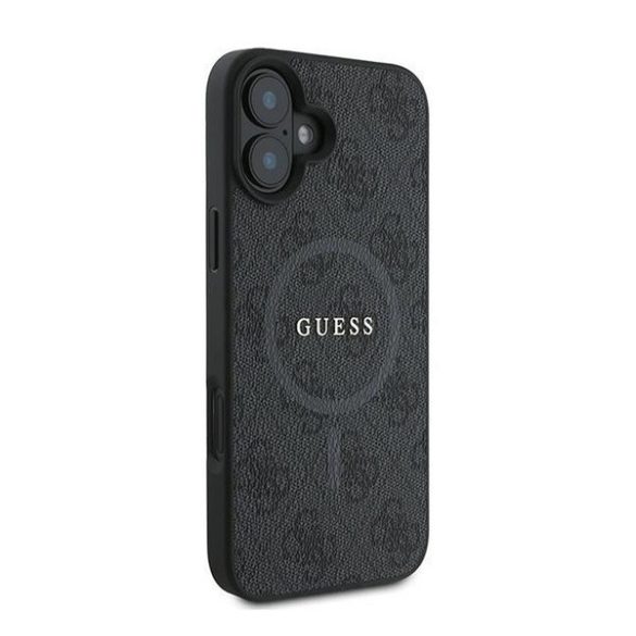 Guess 4G Ring Classic Logo Apple iPhone 16 Plus hátlap tok, fekete