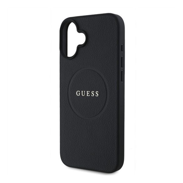 Guess PU Grained Classic Logo MagSafe Apple iPhone 16 Plus MagSafe kompatibilis hátlap tok, fekete