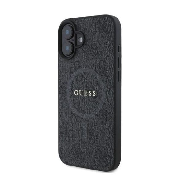 Guess 4G Ring Classic Logo Apple iPhone 16 hátlap tok, fekete