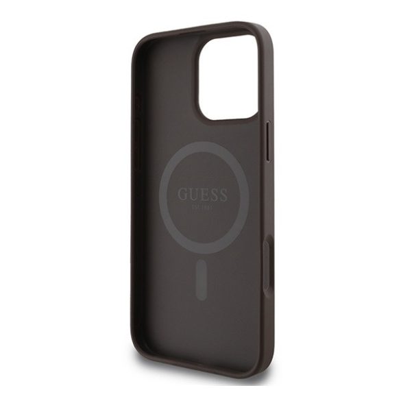 Guess 4G Printed Stripes MagSafe Apple iPhone 16 Pro Max hátlap tok, barna