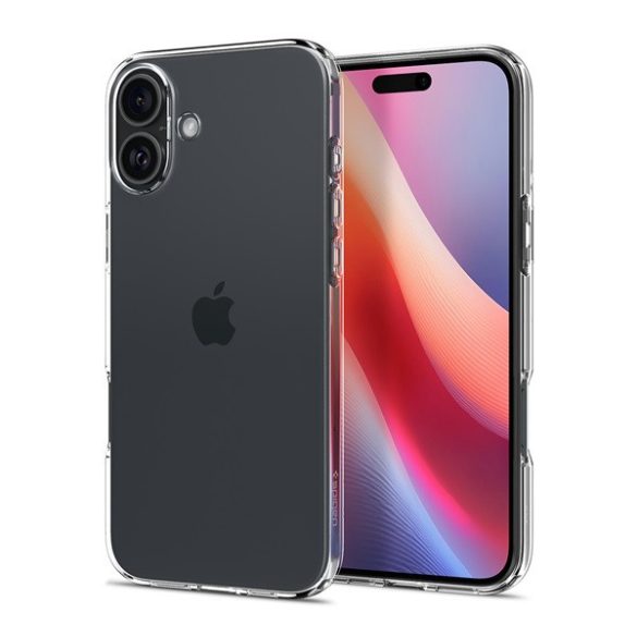 Apple iPhone 16 Plus, Szilikon tok, Spigen Liquid Crystal, átlátszó