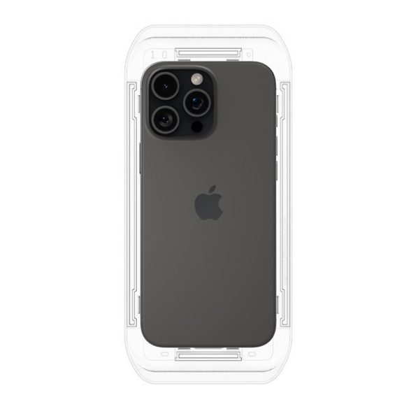 Apple iPhone 16 Pro Max, Kijelzővédő fólia, ütésálló fólia (az íves részre is!), Tempered Glass (edzett üveg), Spigen Ez Fit HD, Clear