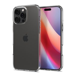 Apple iPhone 16 Pro Max, Szilikon tok, Spigen Liquid Crystal, átlátszó